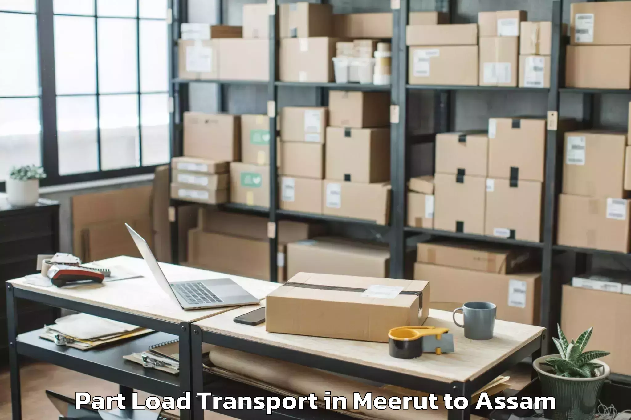 Book Meerut to Rangia Pt Part Load Transport